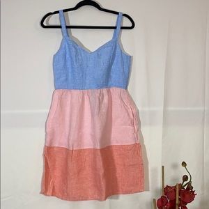 Three tone strap dress